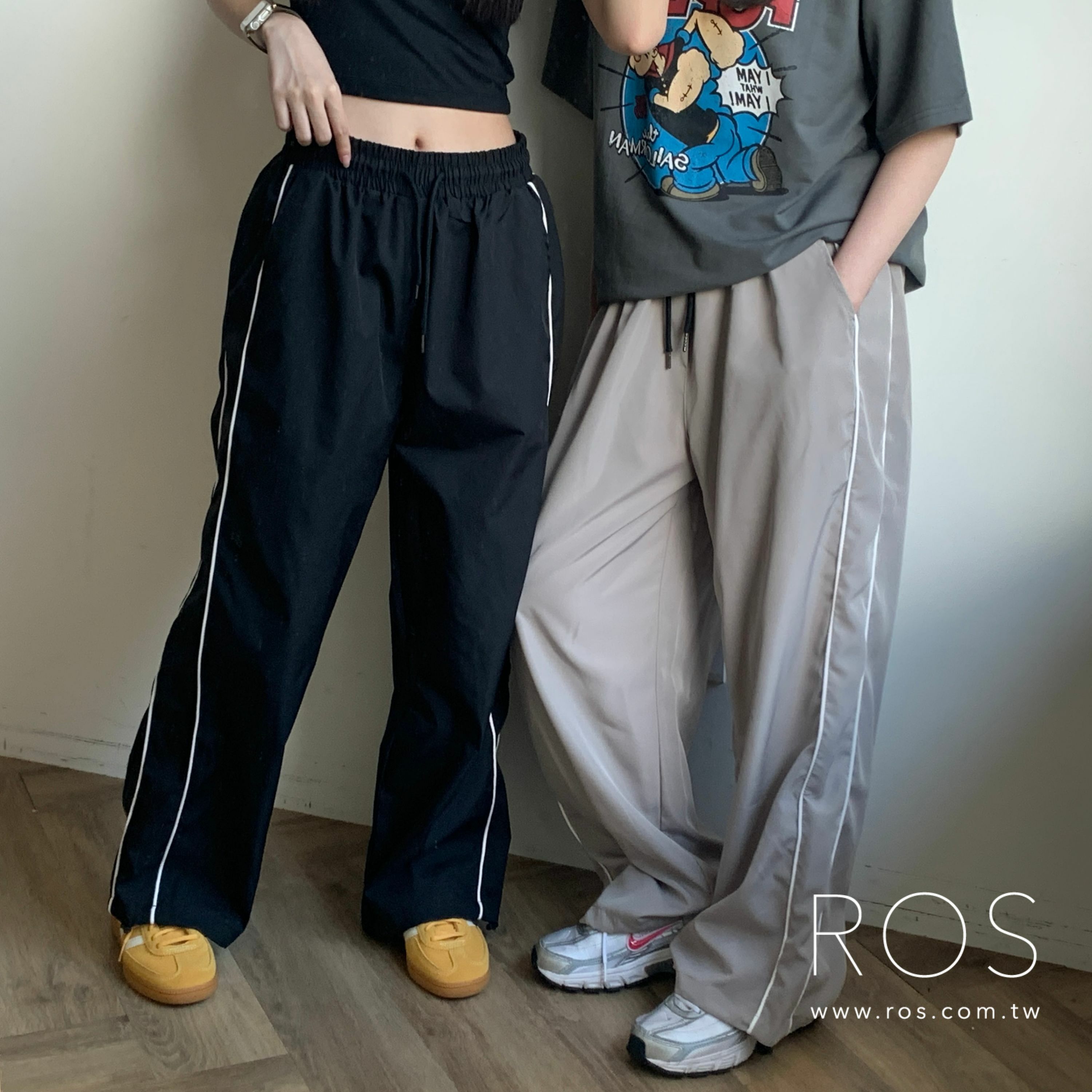 織帶雙線條長褲( 4colors)