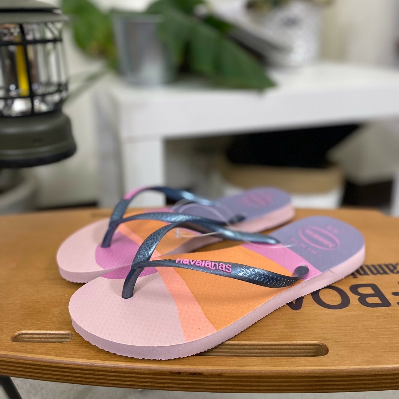 Havaianas 哈瓦仕 拖鞋 女鞋  方塊幾何 薰衣草紫粉 4145766-4996W