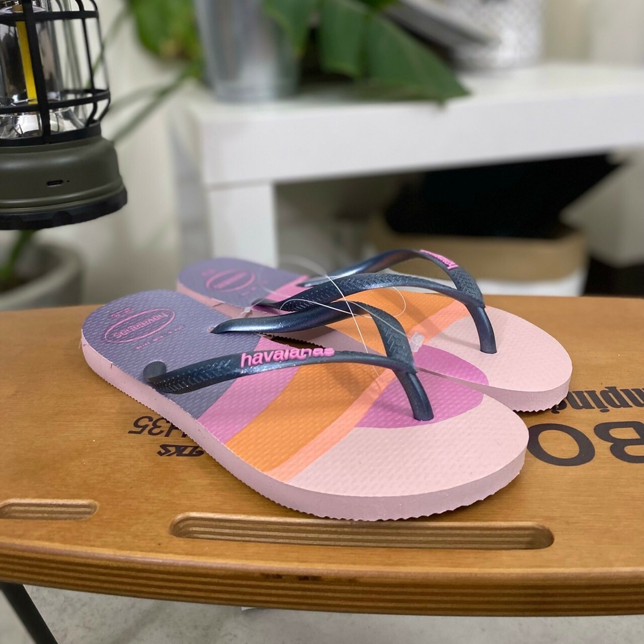 Havaianas 哈瓦仕 拖鞋 女鞋  方塊幾何 薰衣草紫粉 4145766-4996W