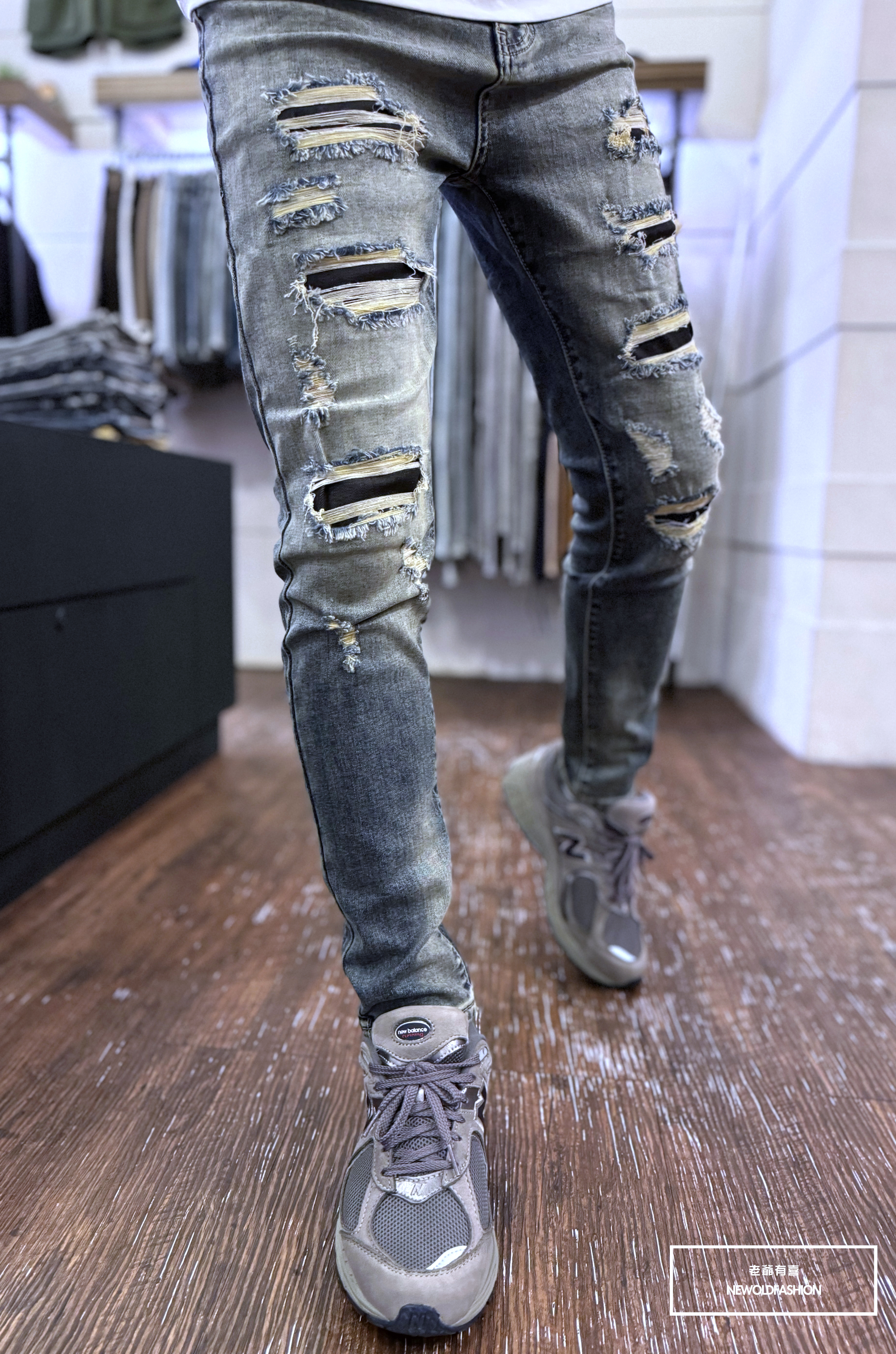 『新品上市』重磅大面積多破壞刷白小直筒(NOF24095962)