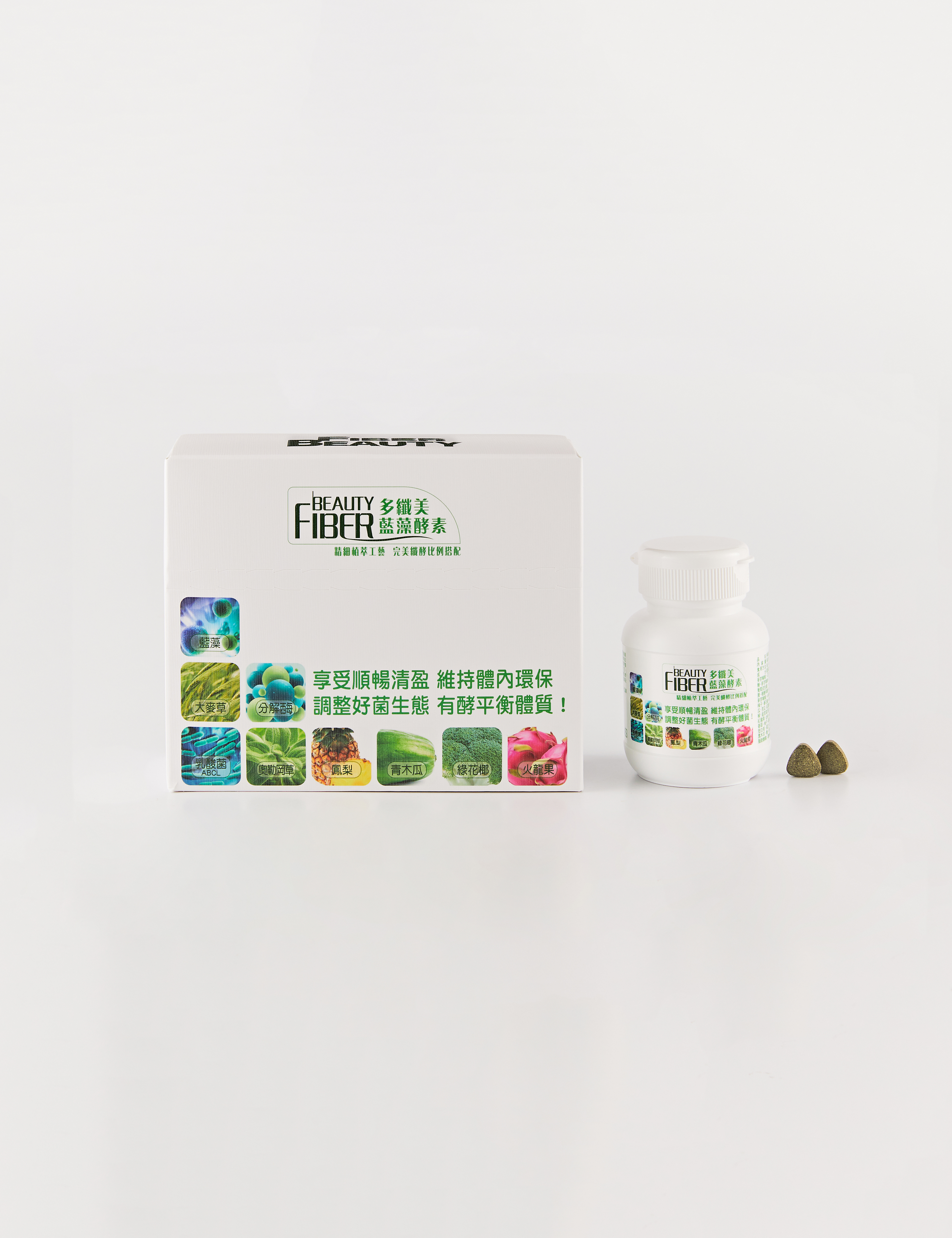 多纖美藍藻酵素(錠)- 一盒