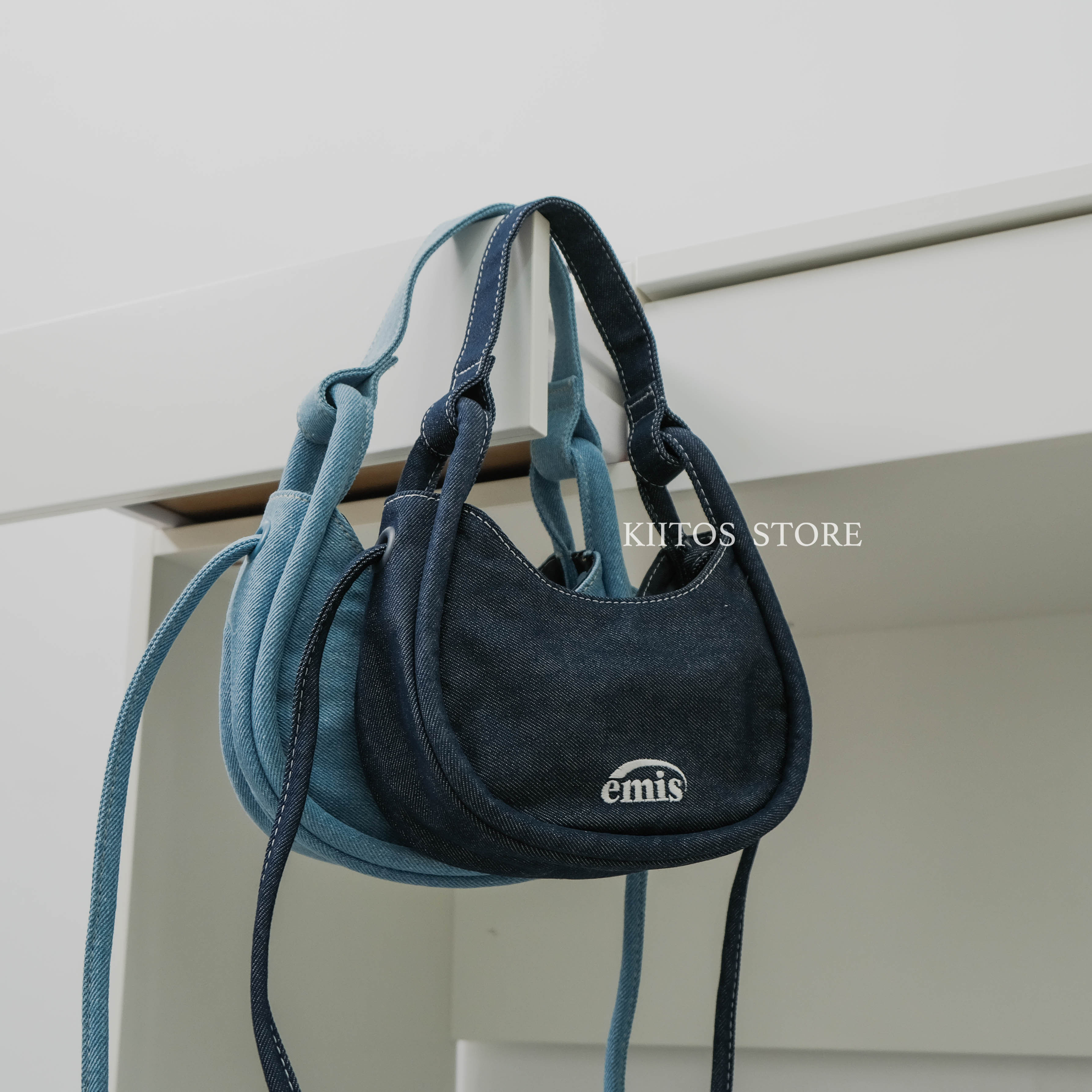 現貨 EMIS DENIM SMALL BAG 刺繡Logo 牛仔小包 丹寧包 肩背包 牛仔 手提包