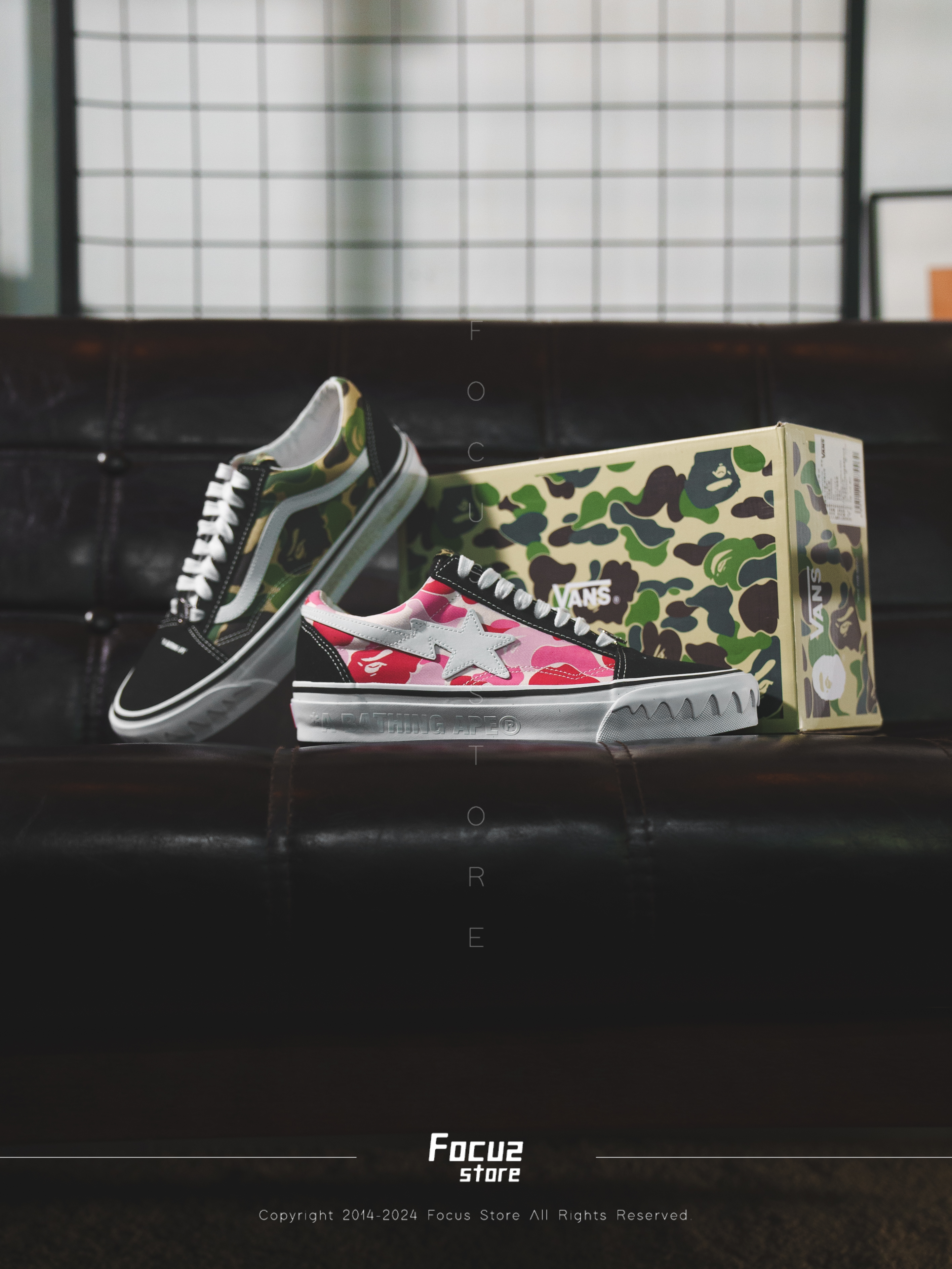 【Focus Store】預購 Bape x Vans Old Skool TB / SK8 Mid Reissue83 低筒鴛鴦色 / 中筒迷彩 VN000E6VE36 / VN000MZGCX3
