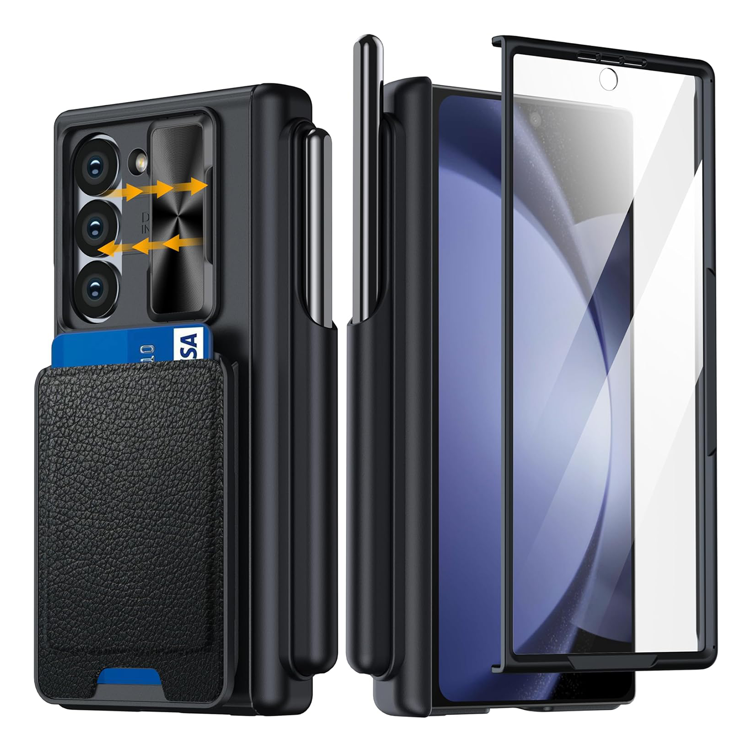 XPRO - Card Glide Pro - Samsung Z Fold 6 S Pen Case 可裝拆卡包筆槽鏡頭保護防撞手機手機殼