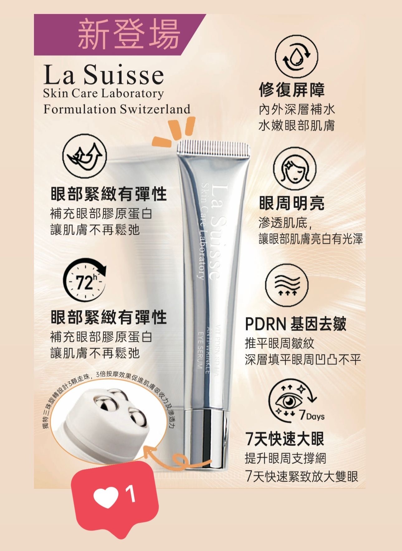 La Suisse PDRN 8D再生緊緻去紋提升眼精華