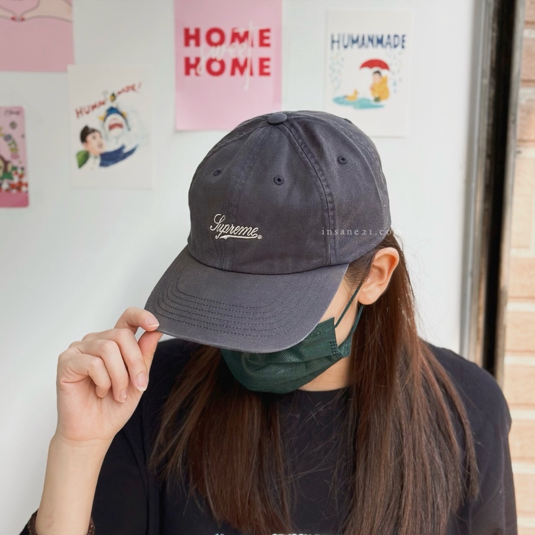 SUPREME CAP 草寫LOGO 水洗老帽 帽子 日本代購 潮牌