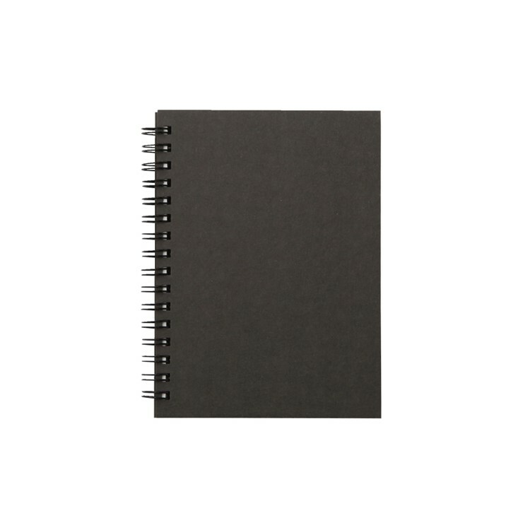 無印良品 MUJI 雙環筆記本(空白)/80張.A6.深灰