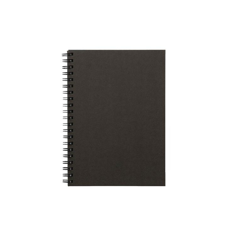 無印良品 MUJI 雙環筆記本(空白)/80張.B6.黑