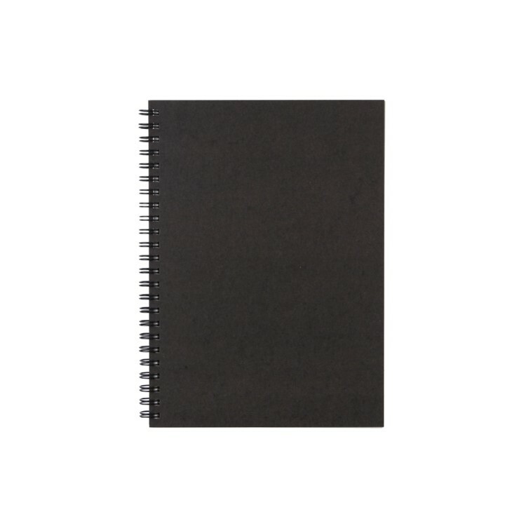 無印良品 MUJI 雙環筆記本(空白)/80張.A5.黑