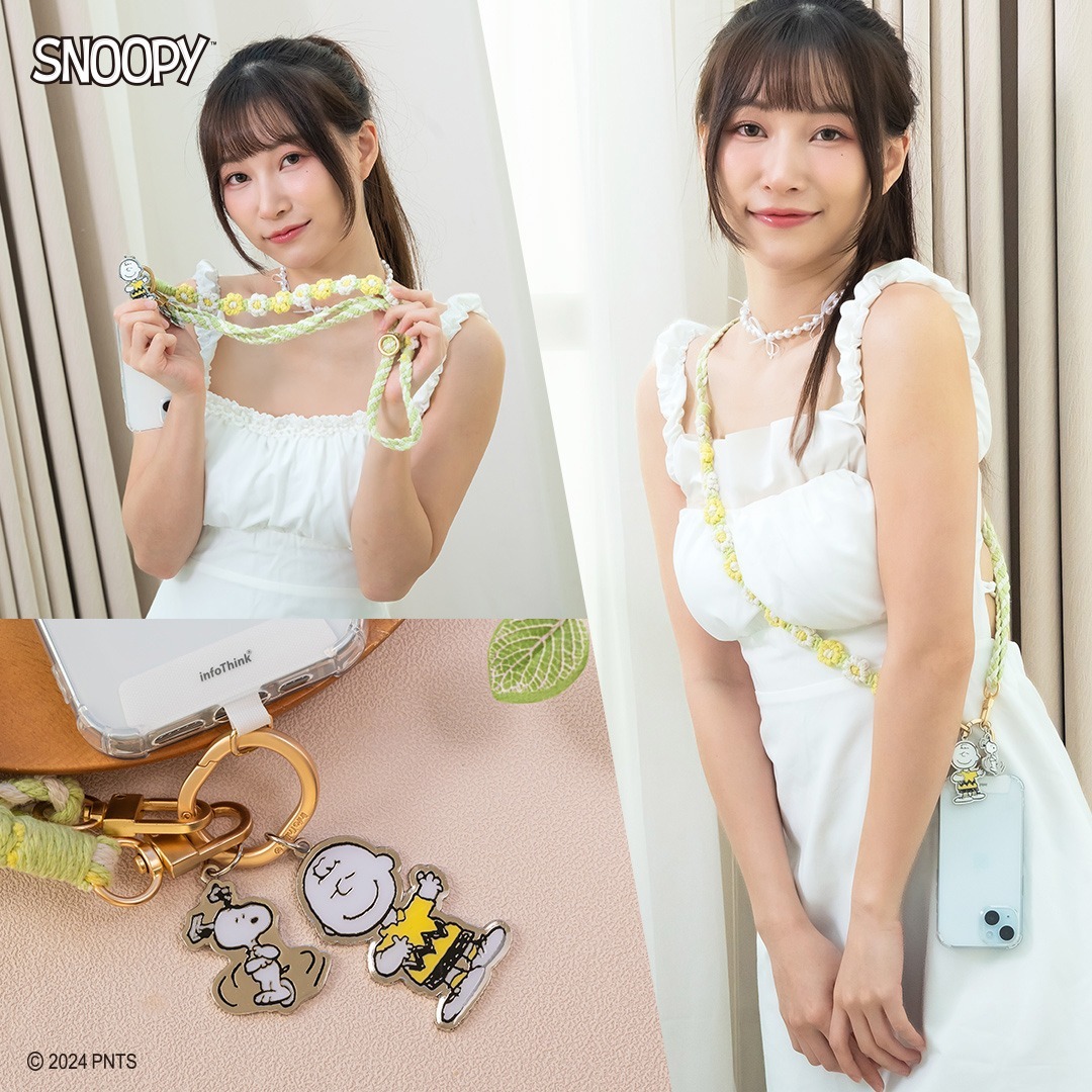 infoThink 史努比系列手機編織頸掛繩(粉/藍/綠)|手機配件|手機殼|掛繩|潮物|I PHONE輕便|簡約生活|電話配件|女朋友禮物|充電器|尿袋|掛繩|穿衣配搭|,粉|藍|綠|編織|綿繩|材質|證件套|