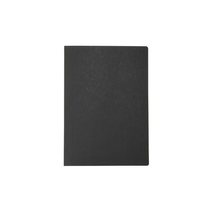 無印良品 MUJI 上質紙易開筆記本(橫線)/80張.A5.黑