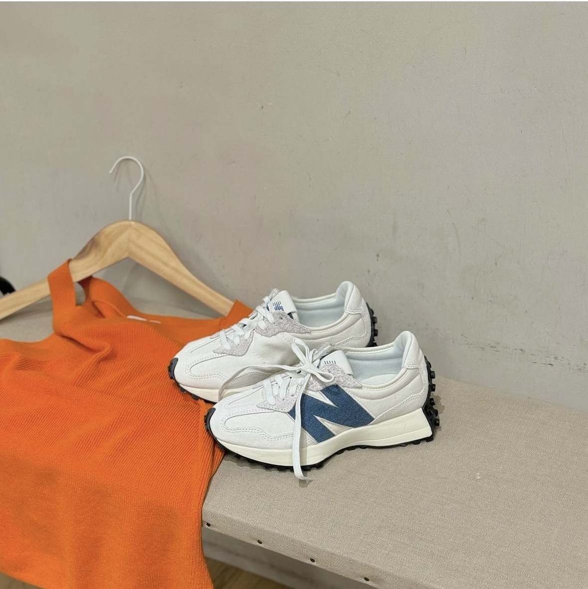 New Balance NB 327 米白牛仔 丹寧 麂皮 帆布 復古 慢跑鞋 WS327JB/預購