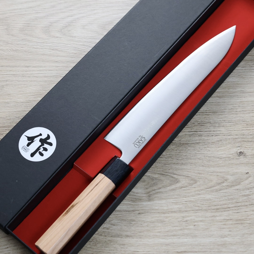 作SAKU 壱 牛刀 240mm 青紙超級鋼 磨