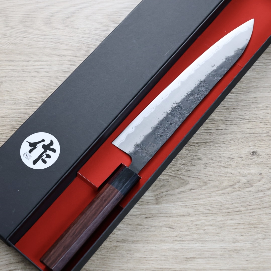 作SAKU 壱 牛刀 240mm 青紙超級鋼 黑打