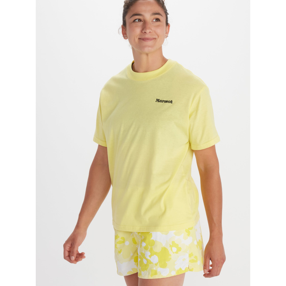 Marmot Women's Sunshine Short-Sleeve T-Shirt 女款快乾短袖上衣 Logo T恤 M14177-21535 Light Yellow [HappyOutdoor]
