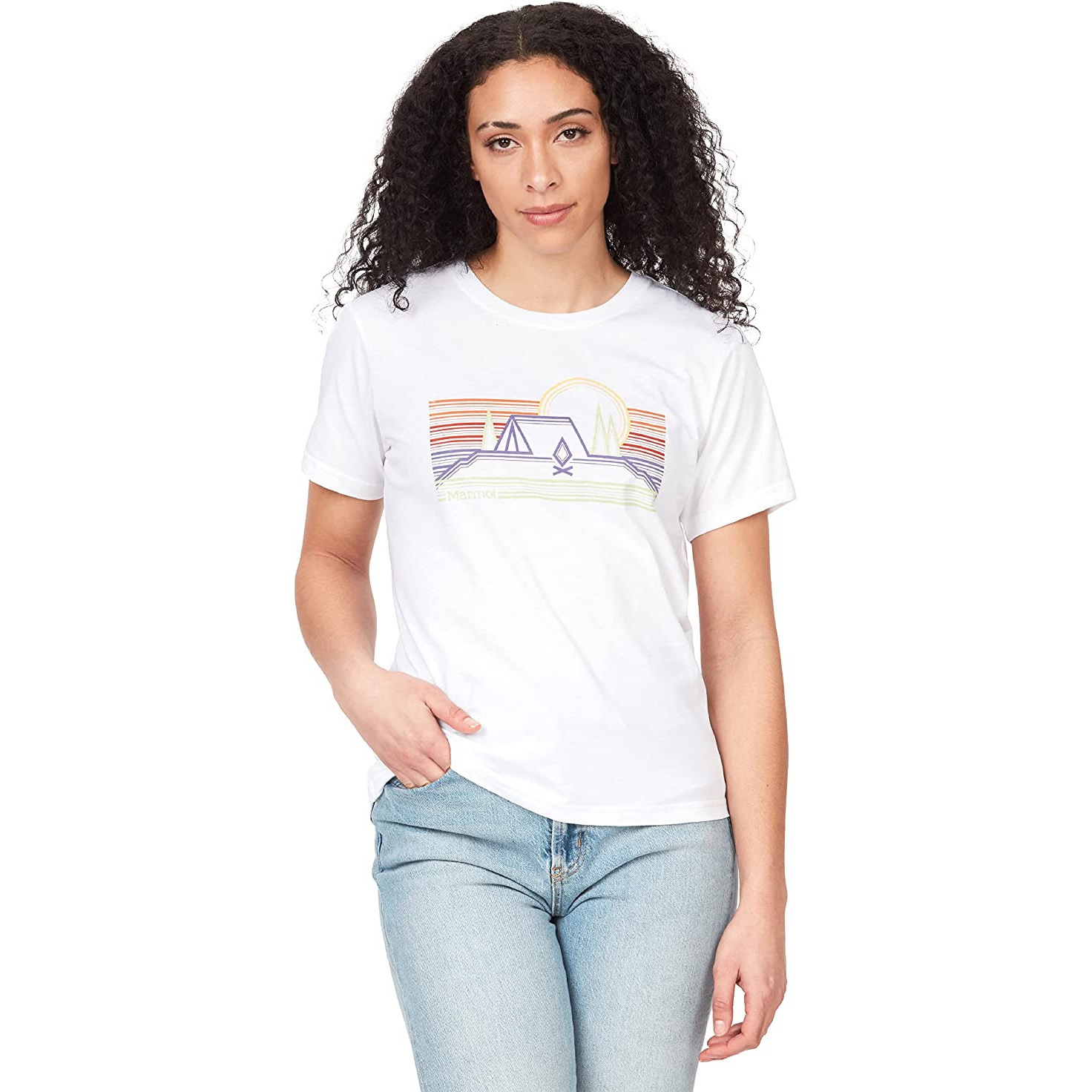 Marmot Women's Bivouac Short-Sleeve T-Shirt 女款快乾短袖上衣 Logo T恤 M14183-0080 White [HappyOutdoor]