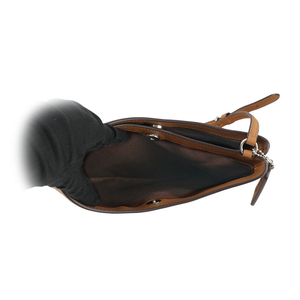 【COACH】Penelope 銀字平滑皮革肩背包(淺焦糖色) CO952 SVQD