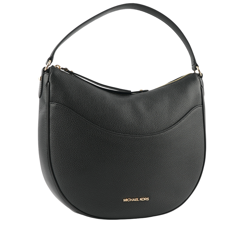 【Michael Kors】Dover 金字荔枝皮革半月形大款肩背包