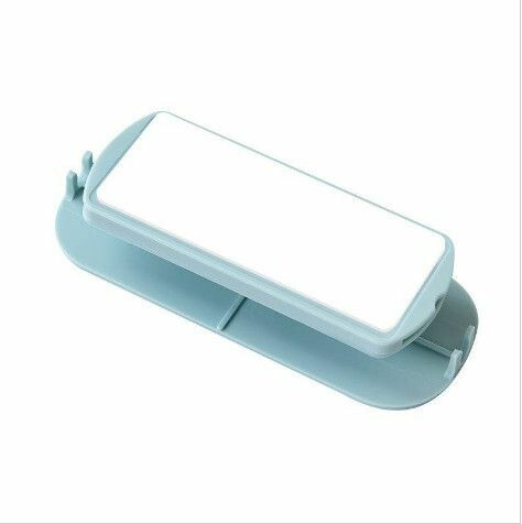 Hot style [Light Blue] Seamless sticker, cable management, wall fixing rack | No need to drill into the wall, stick the mop board, mop board fixation | Storage cable, sense of space