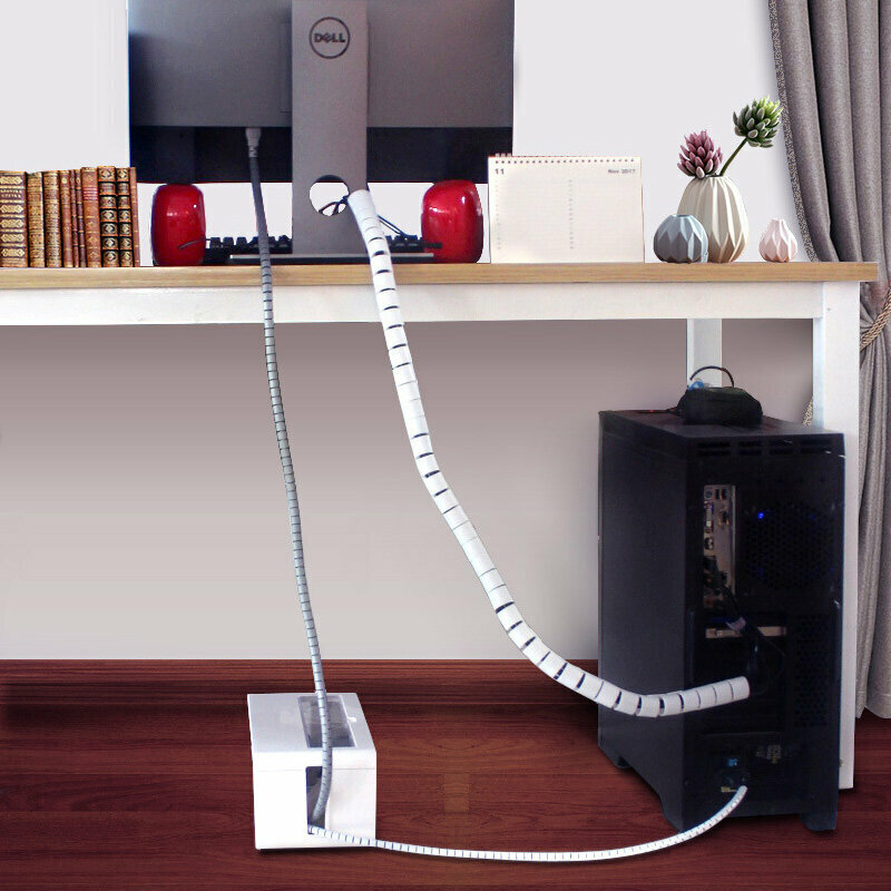 Popular 2-meter wire protection anti-bite cover pet anti-bite wire whole wire tube wire protection tube wire storage harness tube anti-scratch wire manager insulated flame-retardant wire casing wire open-type covered wire tube cable storage wire manager anti-bite Cable tube open winding tube