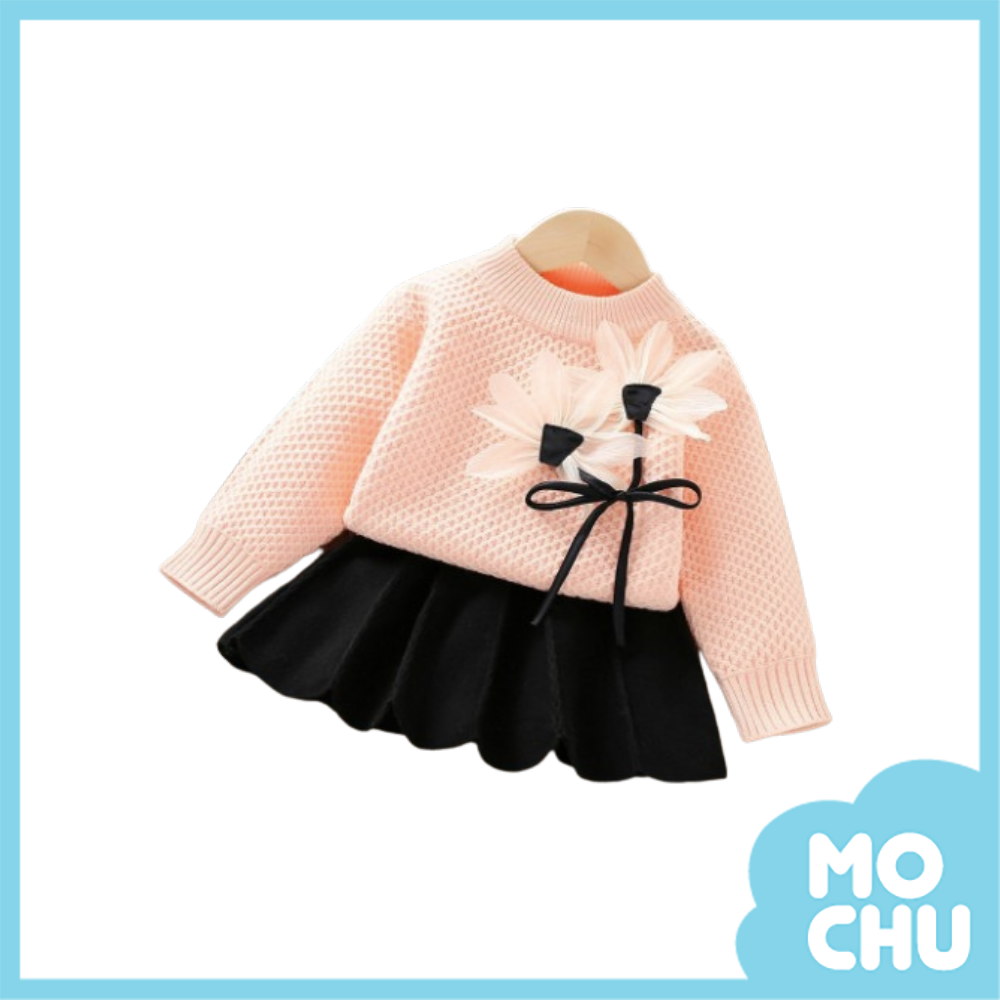 大白花針織套裝(六色)