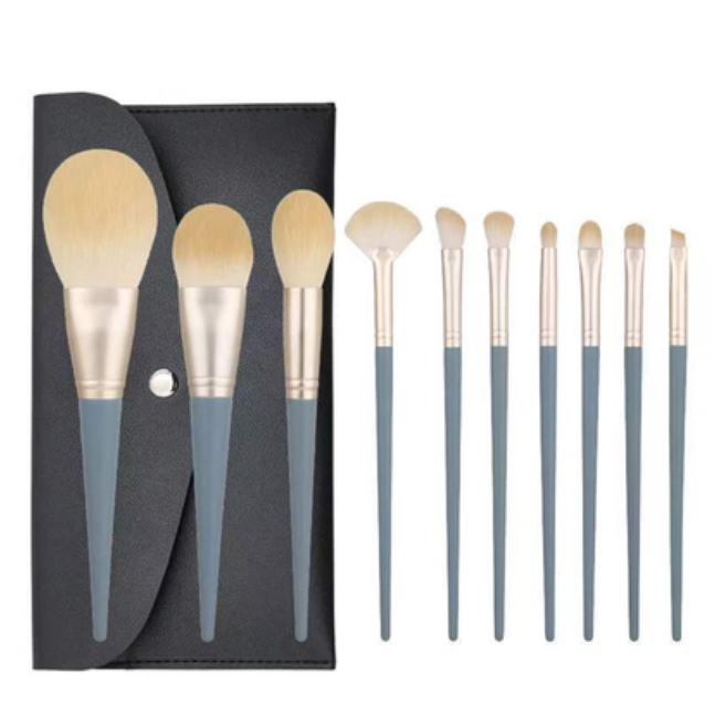Popular model [10 pieces] makeup brushes with artificial fiber hair (please contact customer service to confirm the delivery color after placing the order)