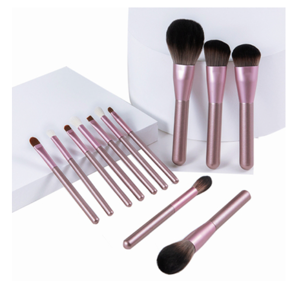 Hot style [12 pieces] makeup brushes with artificial fiber hair (color: purple)