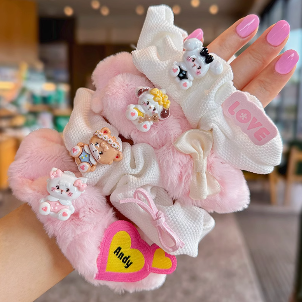[3 FOR RM10] Cute Solid Color Plush Scrunchie