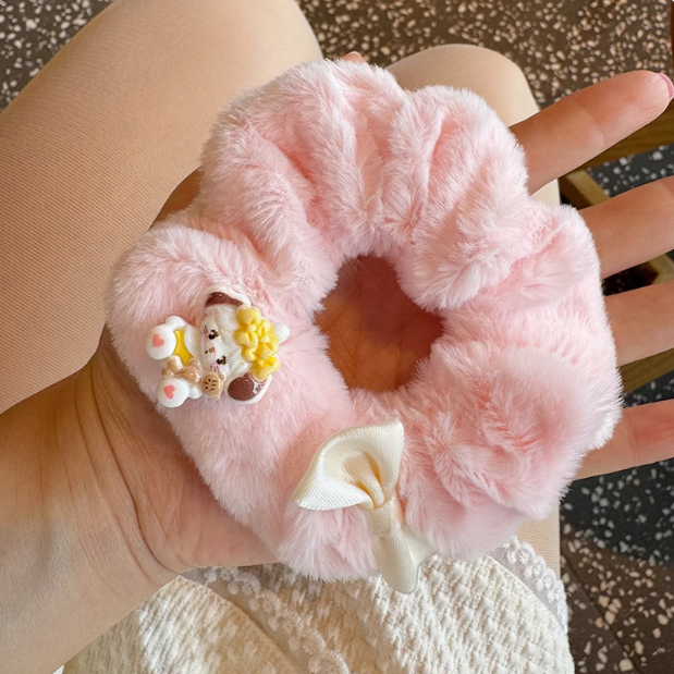 [3 FOR RM10] Cute Solid Color Plush Scrunchie