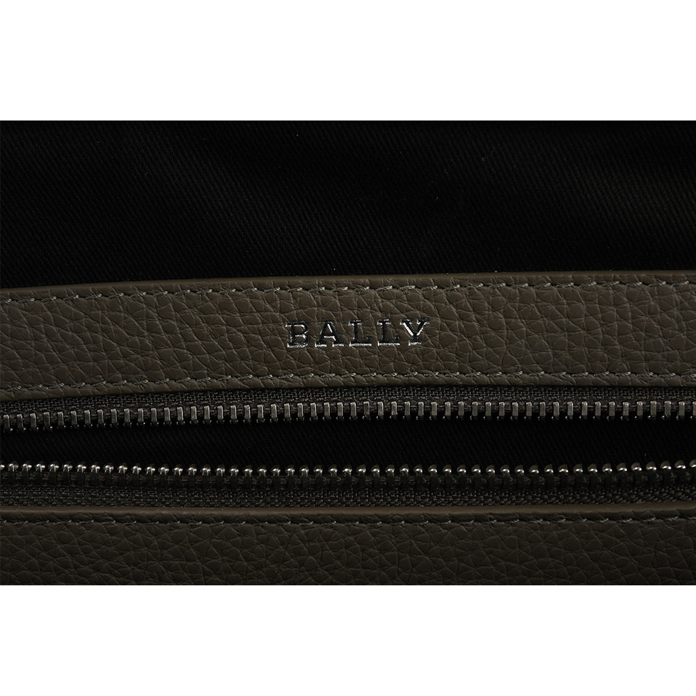 【BALLY】Staz 粒紋牛皮手提/斜背二用公事包(灰色) 6302600