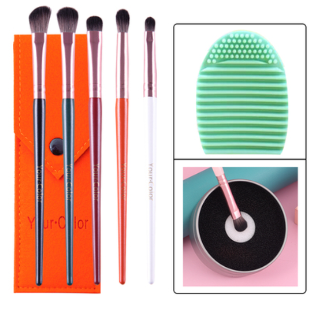 Popular model [3 pieces] Dunhuang pony hair eye shadow brush (color: color dry cleaning box, scrubber) [Please contact customer service to confirm the delivery color after placing the order]