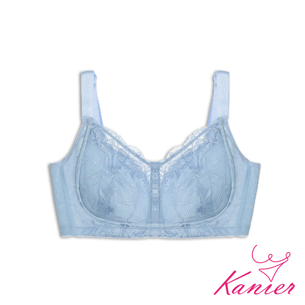 【Kanier卡妮兒】春露晨光 美型集中高脊心無鋼圈內衣【6010 湖光藍 C / D / E罩杯】