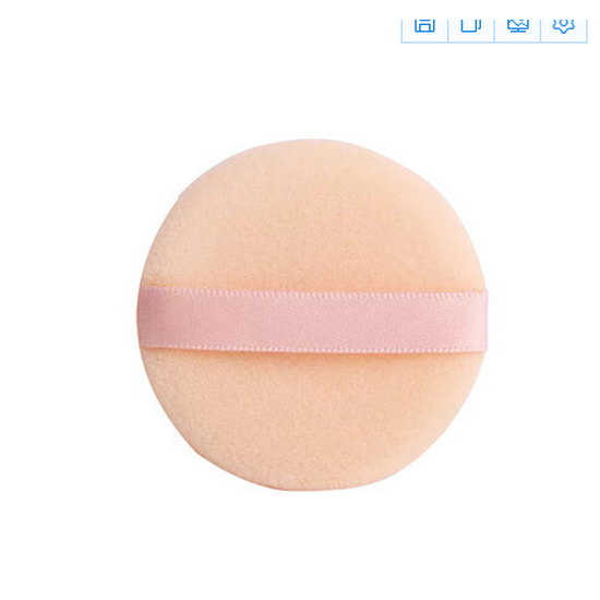 New style [4 pieces in pack] ultra-thin flocked powder replacement puff (round) [please contact customer service to confirm the delivery color after placing the order]