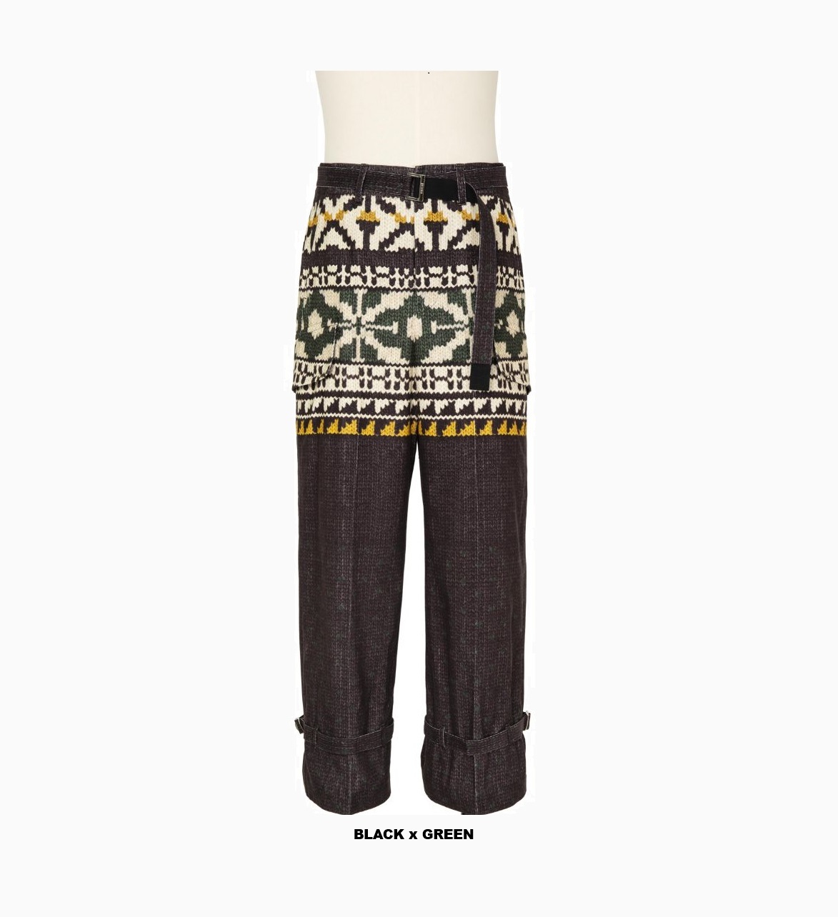 SACAI 2024 A/W PATTERN KNIT PRINT PANTS - PRE ORDER ITEM (預訂中)