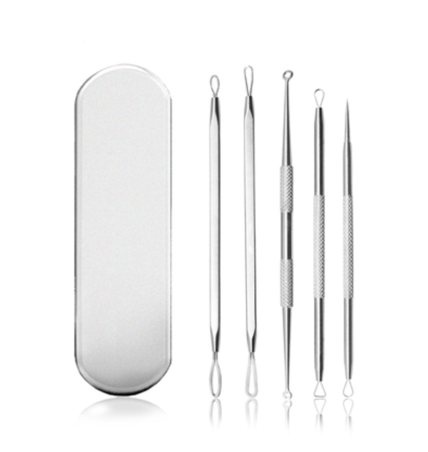 Popular Acne and Blackhead Needle (Silver 5-piece Set) [Please contact customer service to confirm the delivery color after placing the order]