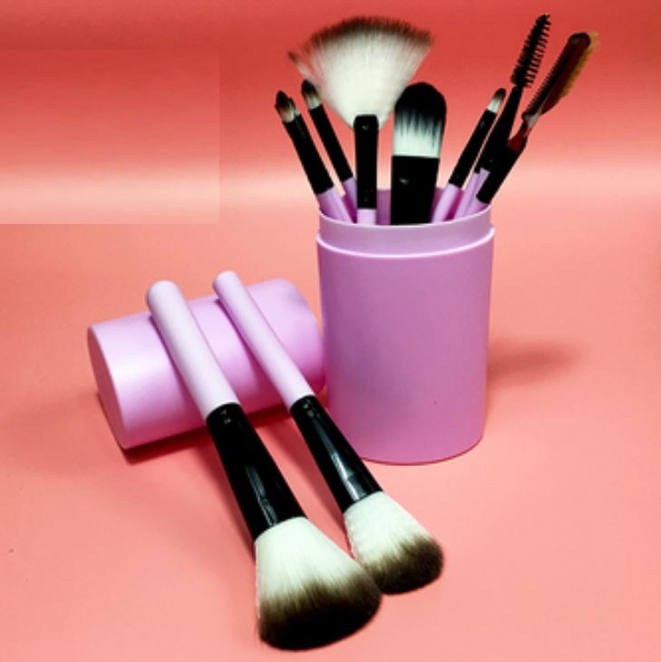 Hot style [20 pieces] makeup brush set (color: pink storage bucket)