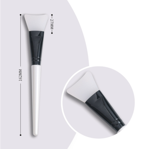 New style [1 piece] silicone flat mask brush with wooden handle [please contact customer service to confirm the delivery color after placing the order]