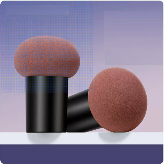 The popular mushroom head puff cushion beauty egg [milk tea color (pack of 2)] [4*6cm]