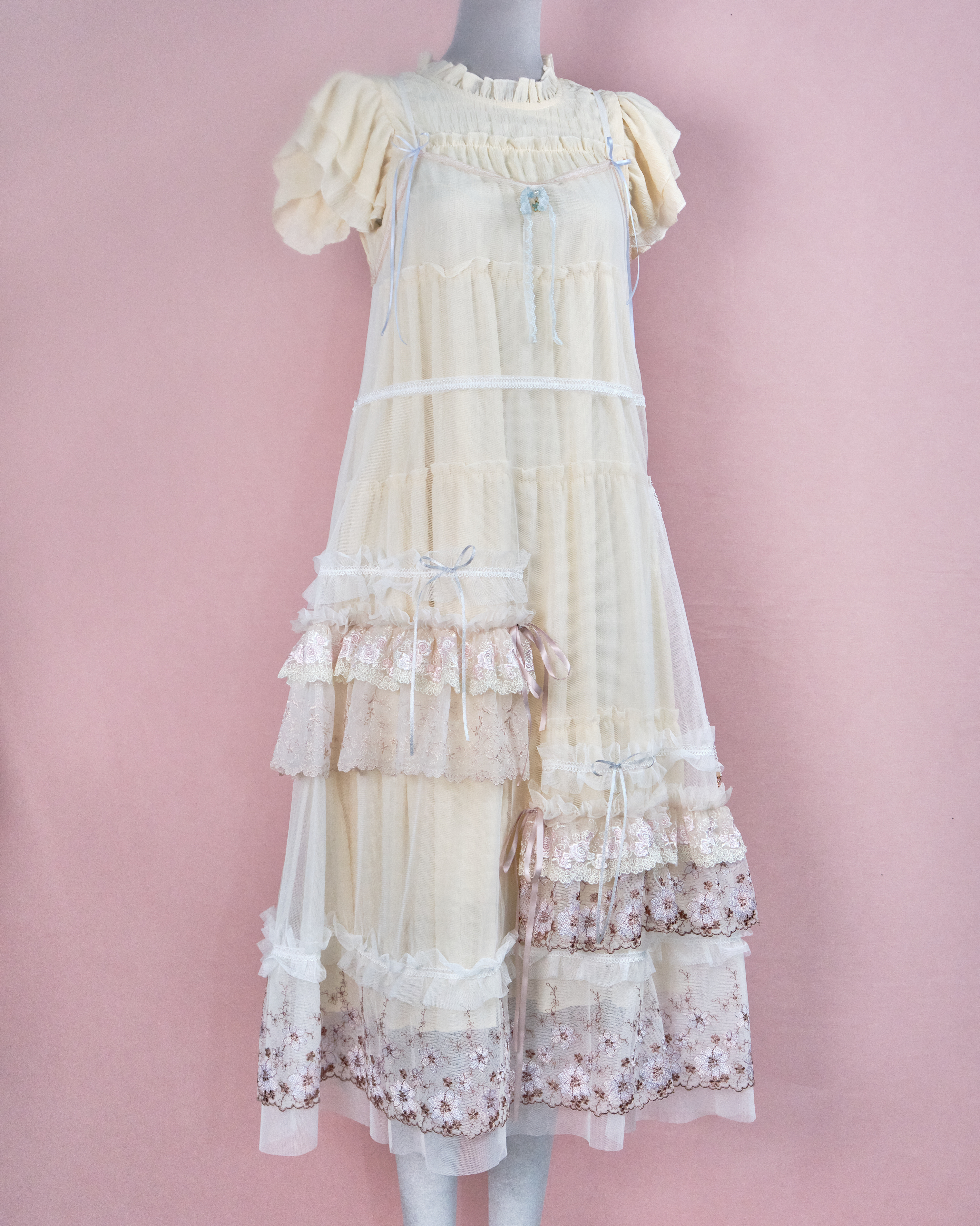 11218 The Tale About Garden Girl~Grape Vine Laced Mesh Dress