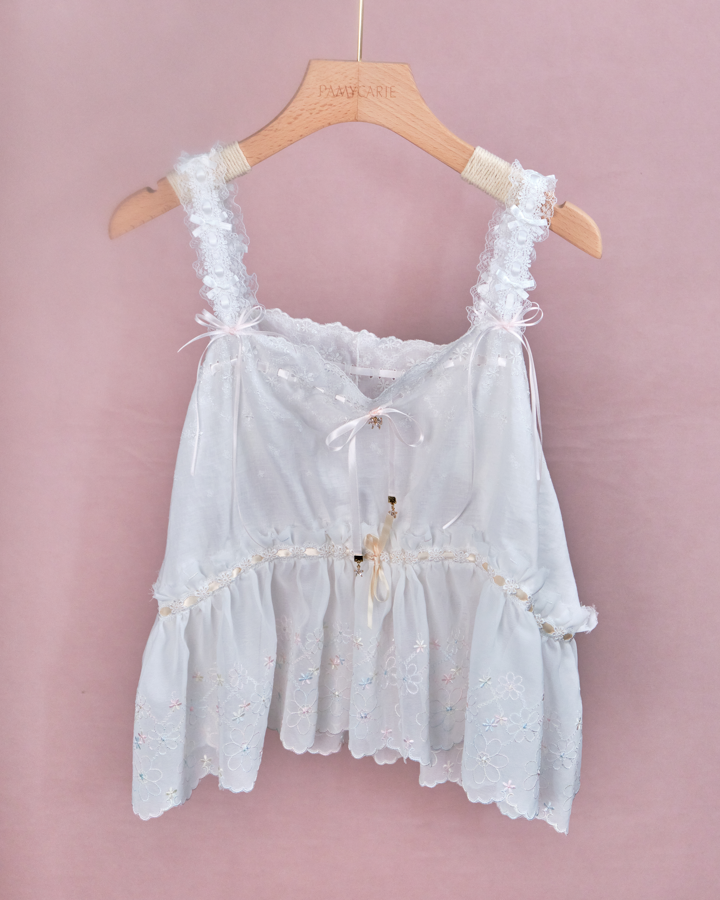 11232 The Tale About Graceful Girl~Pale Pink Laced Top