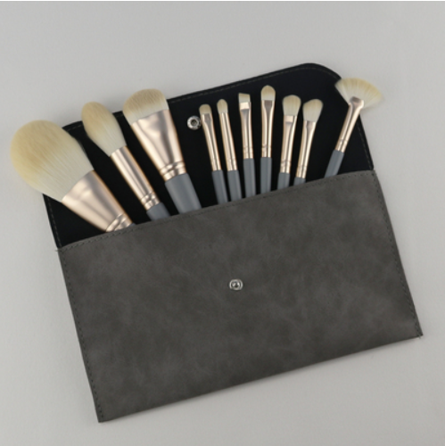 Hot style [10-pack] makeup brush set (blue color plus storage bag) [please contact customer service to confirm the delivery color after placing the order]