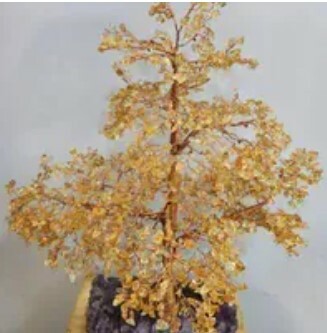 [S] GEMZ & CO HLCT XL AMETHYST DRUSE CRYSTAL TREE, HIGH END CITRINE, W74 (W74)