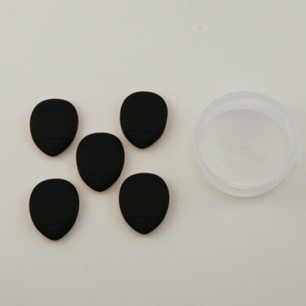 New style (5 pieces) fingertip water drop small powder puff (black finger powder puff (boxed))