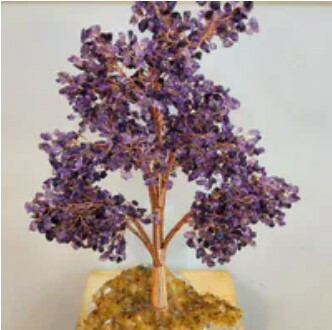 [S] GEMZ & CO HLCT XL HIGH END CITRINE DRUSE CRYSTAL TREE, HIGH END AMETHYST, W76 (W76)