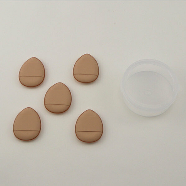 New style (5 pieces) fingertip water drop small powder puff (skin color finger powder puff (boxed))