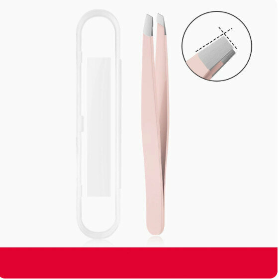New eyebrow trimmer eyebrow pliers set [pink flat clip + storage box]