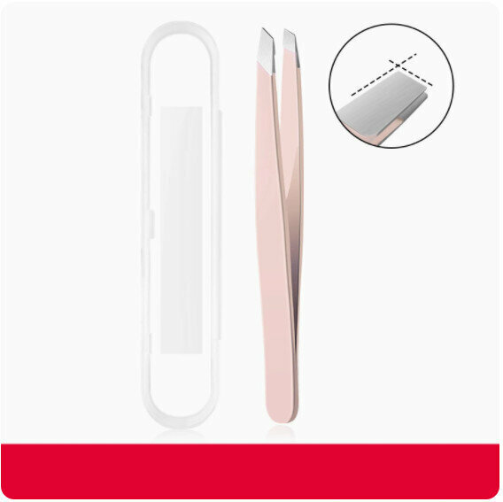New eyebrow trimmer eyebrow pliers set [pink diagonal clip + storage box]