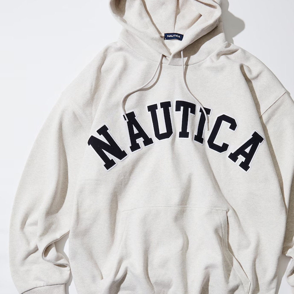 NAUTICA Arch Logo Sweat Hoodie 2.2 寬版連帽Tee 寬版 大LOGO 重磅 男女休閒上衣