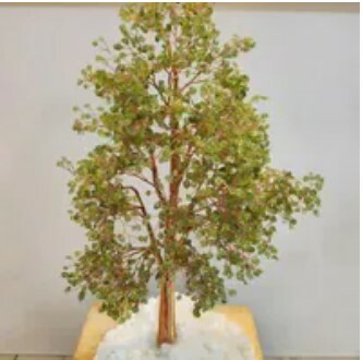 [S] GEMZ & CO HLCT XL WHITE DRUSE CRYSTAL TREE, PERIDOT, W82 (W82)