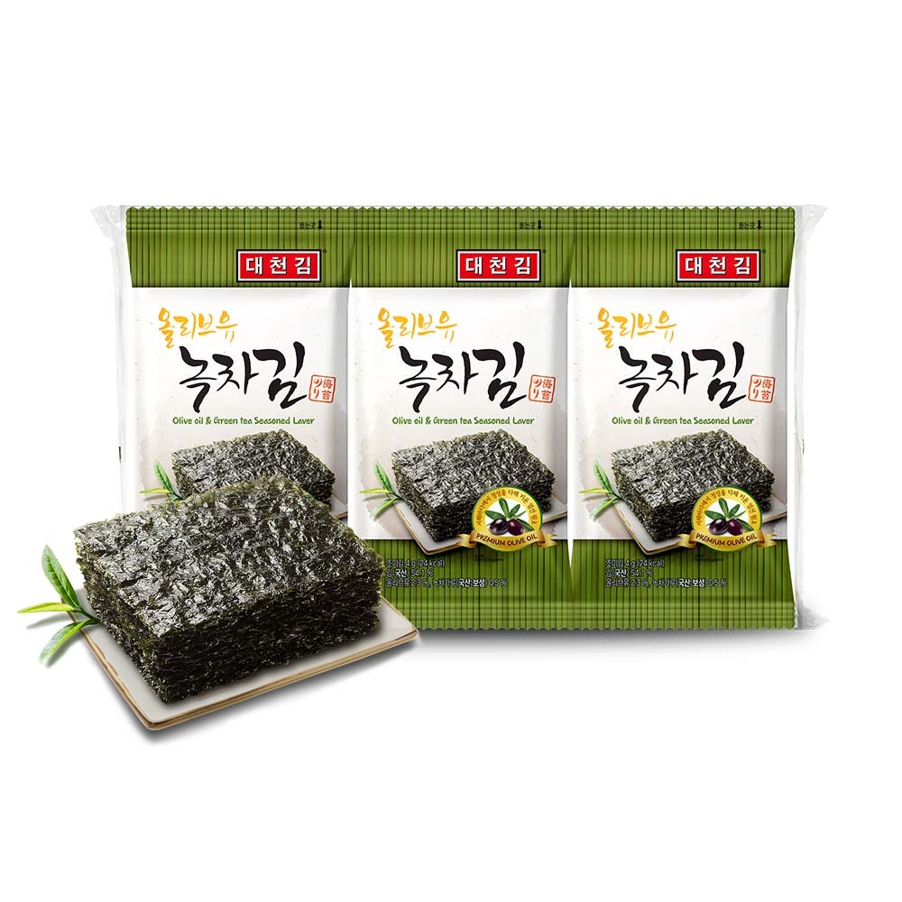 【BK SHOP】橄欖油綠茶海苔(16入)
